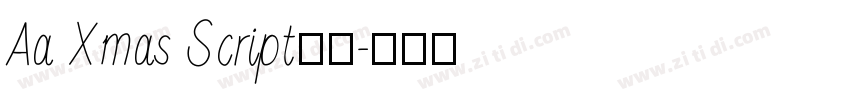 Aa Xmas Script字体字体转换